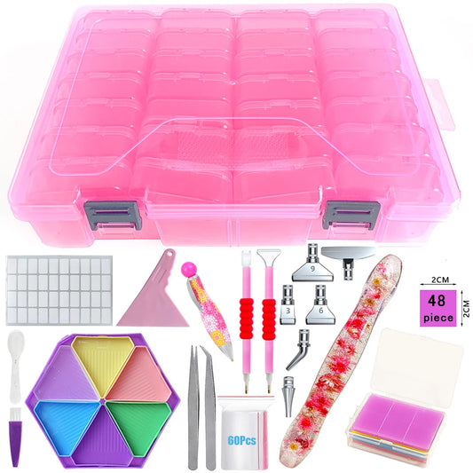 Kit DIY de diamond painting con herramientas para manualidades