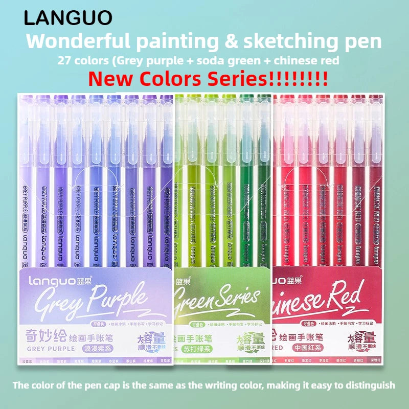 Bolígrafos de papelería con tinta de colores