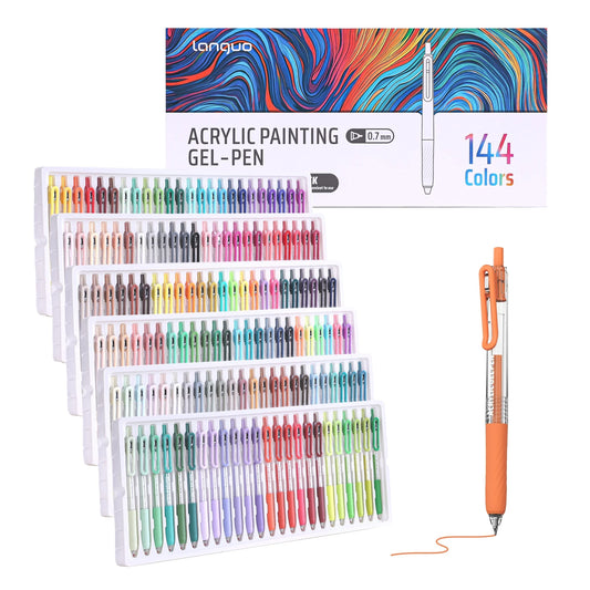 Set completo de 144 bolígrafos de gel multicolor