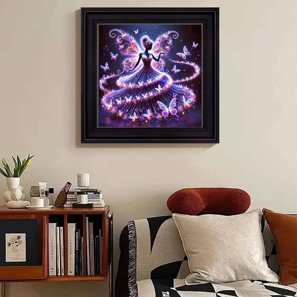 Diamantes de resina destinados al diseño de hada y mariposa