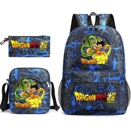 Set escolar de Dragon Ball con mochila, bandolera y estuche