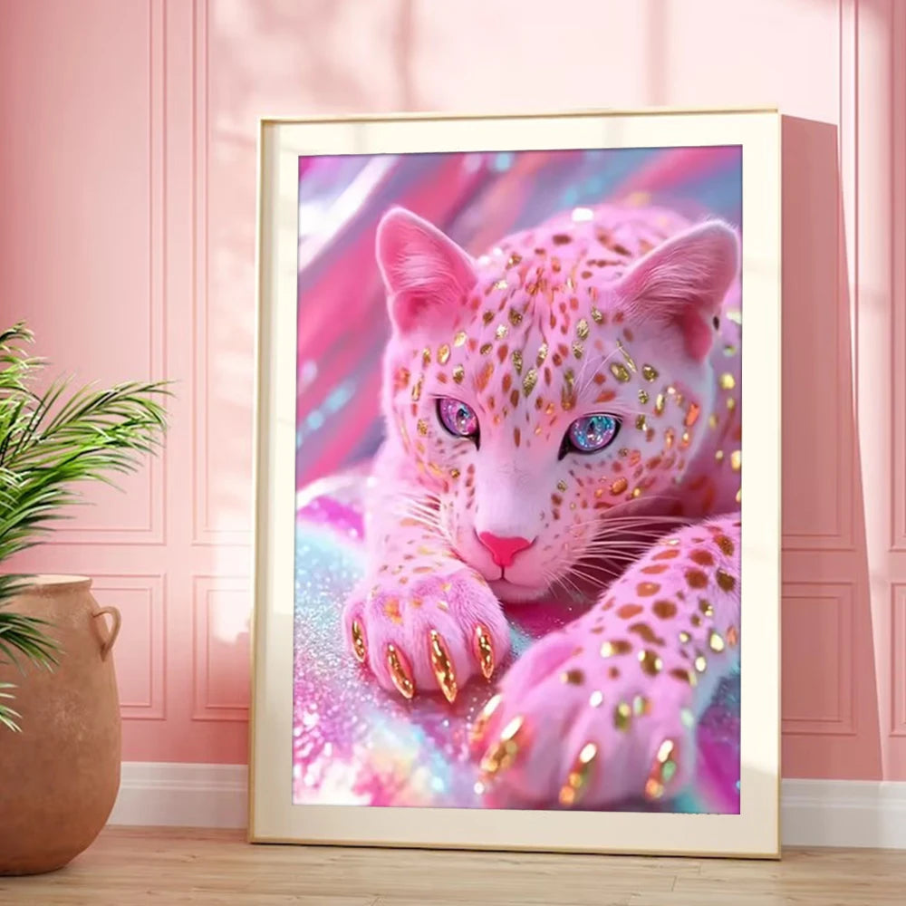 Piezas cuadradas de resina para el diseño de leopardo