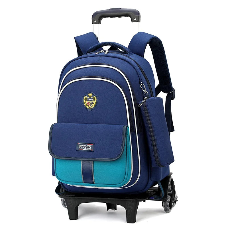 Mochila con ruedas y bolsa de hombro a juego