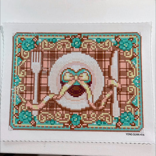 Diseño Corazón de Chocolate con un corazón de temática dulce para diamond painting
