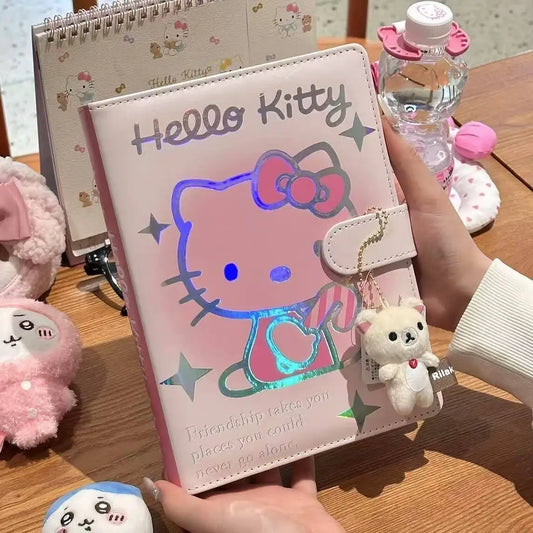 Cuaderno de papel con portada kawaii de gato
