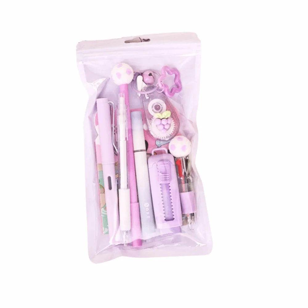 Gama de colores del set de papelería escolar