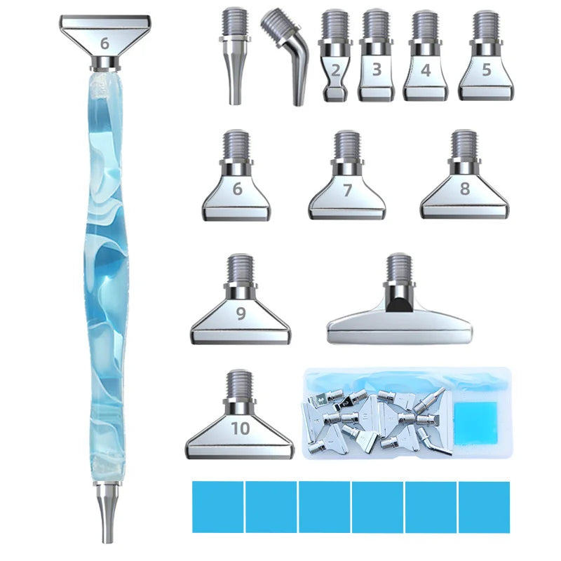 Accesorios roscados para una herramienta de mosaico de diamantes