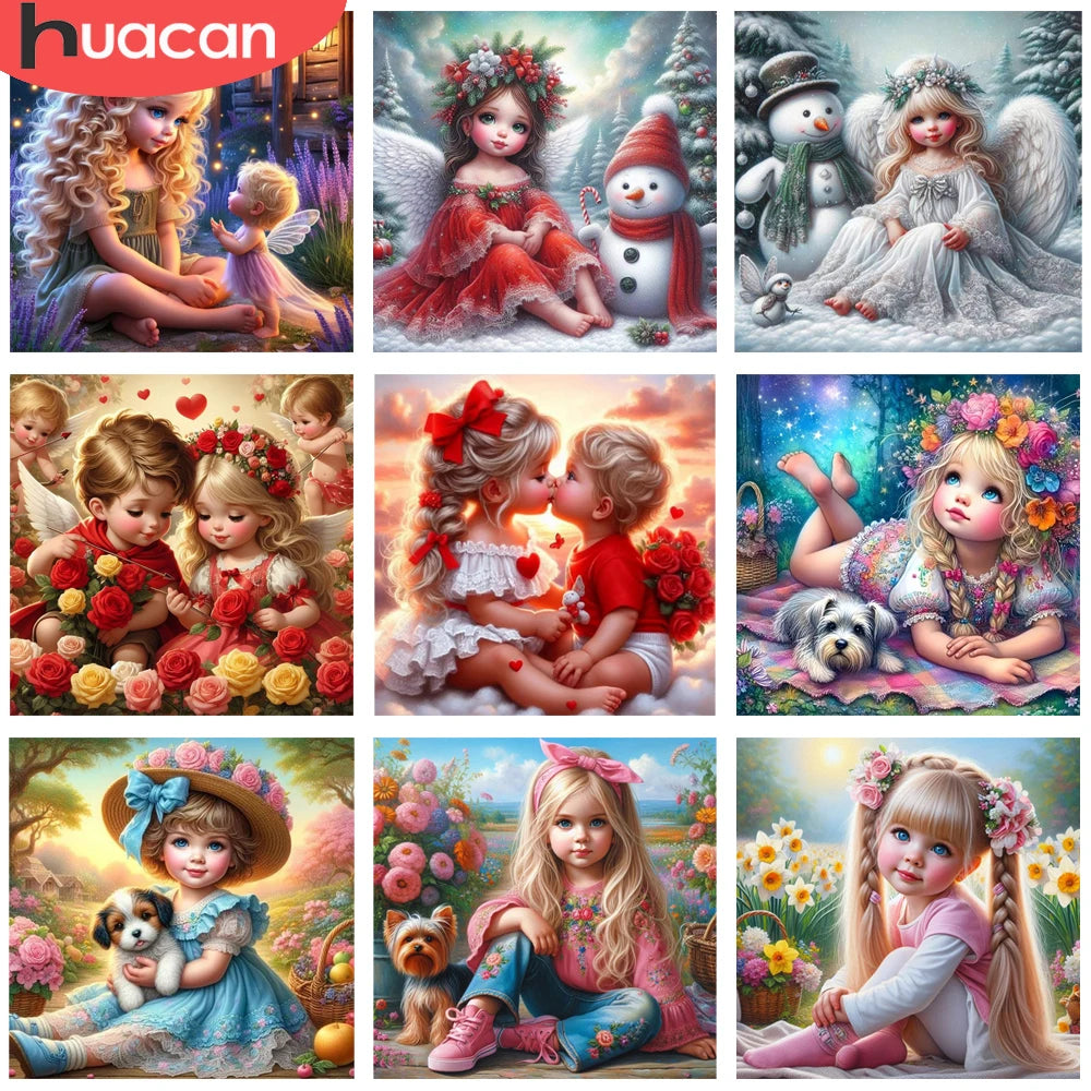 Kit de diamond painting con diseño animal y navideño